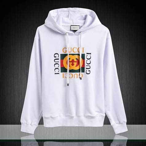 white gucci hoodies for men|Gucci laid back hoodie men.